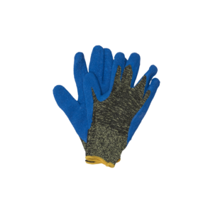 JAVLIN 13G HEAT AND CUT RESISTANT GLOVE WITH BLUE LATEX COATING, SIZES 8,9,10