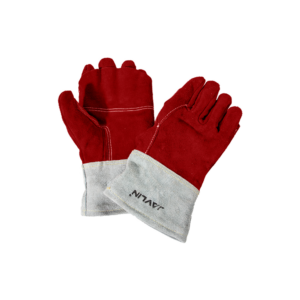 JAVLIN RED HEAT GLOVE SUPERIOR PALM WITH 4"CHROME CUFF